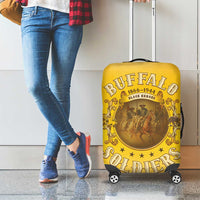 Honor Buffalo Soldiers Luggage Cover African American Cavalry Yellow Version - Wonder Print Shop