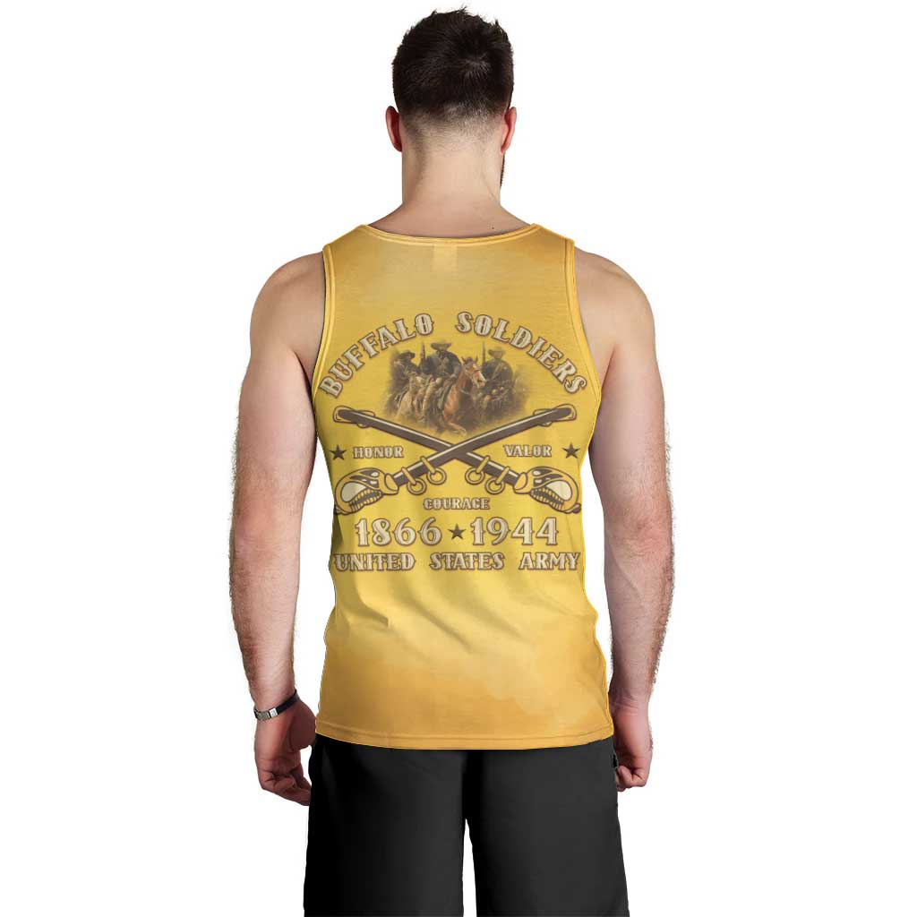 Honor Buffalo Soldiers Men Tank Top African American Cavalry Yellow Version - Wonder Print Shop
