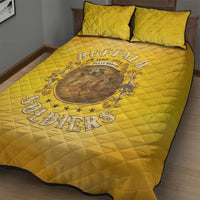Honor Buffalo Soldiers Quilt Bed Set African American Cavalry Yellow Version - Wonder Print Shop