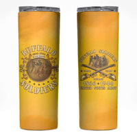 Honor Buffalo Soldiers Skinny Tumbler African American Cavalry Yellow Version - Wonder Print Shop