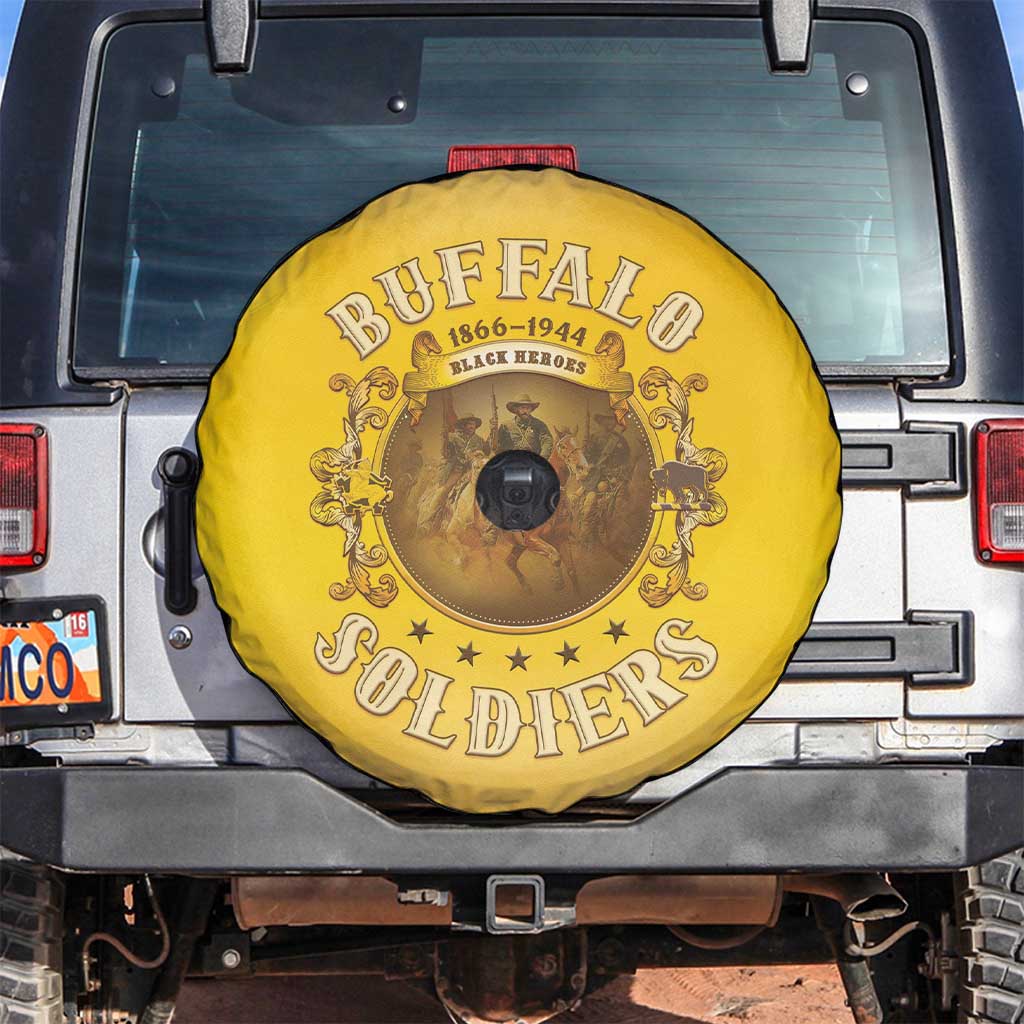 Honor Buffalo Soldiers Spare Tire Cover African American Cavalry Yellow Version - Wonder Print Shop