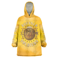 Honor Buffalo Soldiers Wearable Blanket Hoodie African American Cavalry Yellow Version - Wonder Print Shop