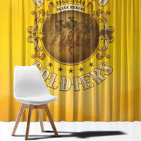 Honor Buffalo Soldiers Window Curtain African American Cavalry Yellow Version - Wonder Print Shop