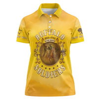 Honor Buffalo Soldiers Women Polo Shirt African American Cavalry Yellow Version - Wonder Print Shop