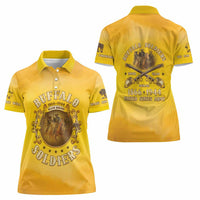 Honor Buffalo Soldiers Women Polo Shirt African American Cavalry Yellow Version - Wonder Print Shop