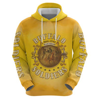 Honor Buffalo Soldiers Zip Hoodie African American Cavalry Yellow Version - Wonder Print Shop