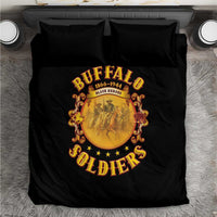 Honor Buffalo Soldiers Bedding Set African American Cavalry Black Version - Wonder Print Shop