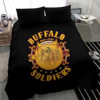 Honor Buffalo Soldiers Bedding Set African American Cavalry Black Version - Wonder Print Shop