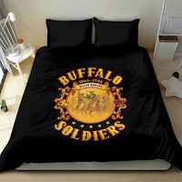 Honor Buffalo Soldiers Bedding Set African American Cavalry Black Version - Wonder Print Shop