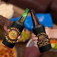 Honor Buffalo Soldiers 4 in 1 Can Cooler Tumbler African American Cavalry Black Version - Wonder Print Shop