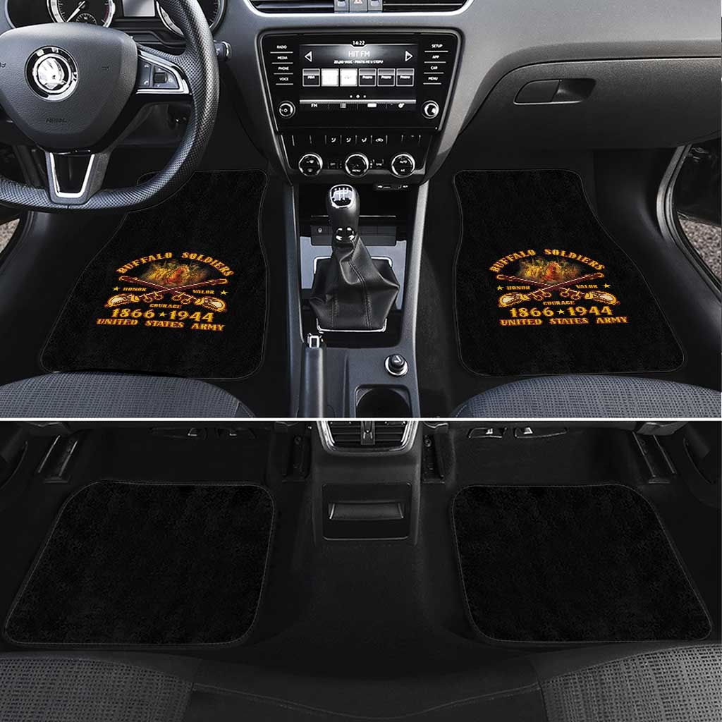Honor Buffalo Soldiers Car Mats African American Cavalry Black Version - Wonder Print Shop