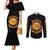 Honor Buffalo Soldiers Couples Matching Mermaid Dress and Long Sleeve Button Shirt African American Cavalry Black Version - Wonder Print Shop