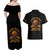 Honor Buffalo Soldiers Couples Matching Off Shoulder Maxi Dress and Hawaiian Shirt African American Cavalry Black Version - Wonder Print Shop