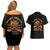 Honor Buffalo Soldiers Couples Matching Off Shoulder Short Dress and Hawaiian Shirt African American Cavalry Black Version - Wonder Print Shop