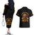 Honor Buffalo Soldiers Couples Matching Off The Shoulder Long Sleeve Dress and Hawaiian Shirt African American Cavalry Black Version - Wonder Print Shop