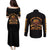Honor Buffalo Soldiers Couples Matching Puletasi and Long Sleeve Button Shirt African American Cavalry Black Version - Wonder Print Shop