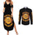Honor Buffalo Soldiers Couples Matching Summer Maxi Dress and Long Sleeve Button Shirt African American Cavalry Black Version - Wonder Print Shop
