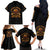 Honor Buffalo Soldiers Family Matching Off The Shoulder Long Sleeve Dress and Hawaiian Shirt African American Cavalry Black Version - Wonder Print Shop