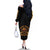 Honor Buffalo Soldiers Family Matching Off The Shoulder Long Sleeve Dress and Hawaiian Shirt African American Cavalry Black Version - Wonder Print Shop