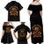 Honor Buffalo Soldiers Family Matching Off Shoulder Maxi Dress and Hawaiian Shirt African American Cavalry Black Version - Wonder Print Shop