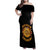Honor Buffalo Soldiers Family Matching Off Shoulder Maxi Dress and Hawaiian Shirt African American Cavalry Black Version - Wonder Print Shop