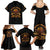 Honor Buffalo Soldiers Family Matching Summer Maxi Dress and Hawaiian Shirt African American Cavalry Black Version - Wonder Print Shop