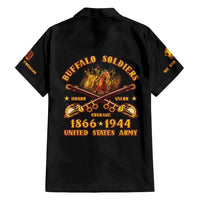 Honor Buffalo Soldiers Family Matching Summer Maxi Dress and Hawaiian Shirt African American Cavalry Black Version - Wonder Print Shop