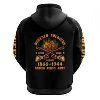 Honor Buffalo Soldiers Hoodie African American Cavalry Black Version - Wonder Print Shop