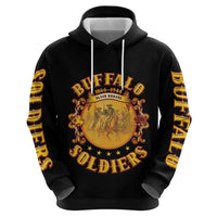 Honor Buffalo Soldiers Hoodie African American Cavalry Black Version - Wonder Print Shop