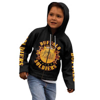 Honor Buffalo Soldiers Kid Hoodie African American Cavalry Black Version - Wonder Print Shop