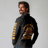 Honor Buffalo Soldiers Long Sleeve Polo Shirt African American Cavalry Black Version - Wonder Print Shop