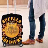 Honor Buffalo Soldiers Luggage Cover African American Cavalry Black Version - Wonder Print Shop