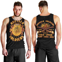 Honor Buffalo Soldiers Men Tank Top African American Cavalry Black Version - Wonder Print Shop