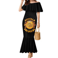 Honor Buffalo Soldiers Mermaid Dress African American Cavalry Black Version - Wonder Print Shop