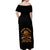 Honor Buffalo Soldiers Off Shoulder Maxi Dress African American Cavalry Black Version - Wonder Print Shop
