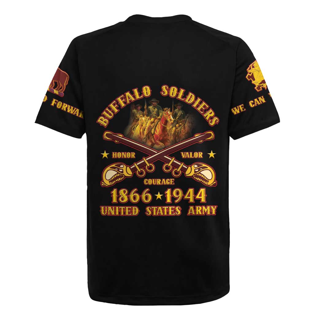 Honor Buffalo Soldiers Rugby Jersey African American Cavalry Black Version - Wonder Print Shop