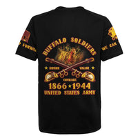 Honor Buffalo Soldiers Rugby Jersey African American Cavalry Black Version - Wonder Print Shop