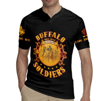 Honor Buffalo Soldiers Rugby Jersey African American Cavalry Black Version - Wonder Print Shop
