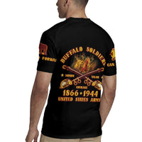 Honor Buffalo Soldiers Rugby Jersey African American Cavalry Black Version - Wonder Print Shop