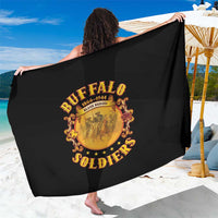 Honor Buffalo Soldiers Sarong African American Cavalry Black Version - Wonder Print Shop