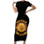 Honor Buffalo Soldiers Short Sleeve Bodycon Dress African American Cavalry Black Version - Wonder Print Shop