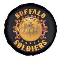 Honor Buffalo Soldiers Spare Tire Cover African American Cavalry Black Version - Wonder Print Shop