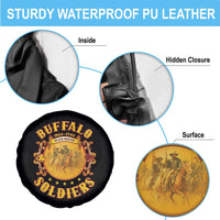 Honor Buffalo Soldiers Spare Tire Cover African American Cavalry Black Version - Wonder Print Shop
