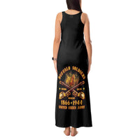 Honor Buffalo Soldiers Tank Maxi Dress African American Cavalry Black Version - Wonder Print Shop