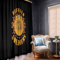 Honor Buffalo Soldiers Window Curtain African American Cavalry Black Version - Wonder Print Shop