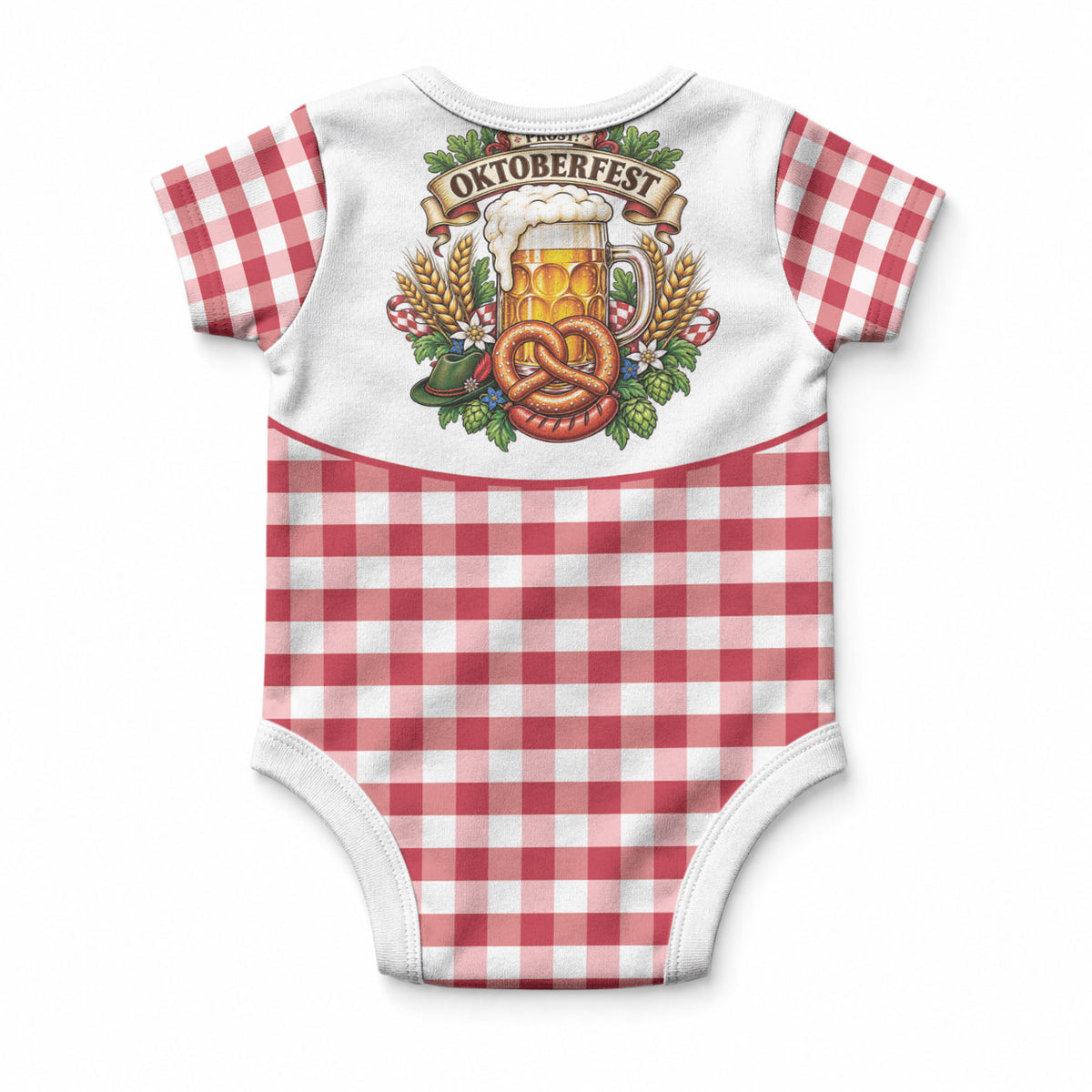 Oktoberfest Baby Onesie Country Cowboy Style Red Version