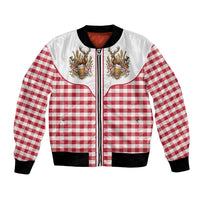 Oktoberfest Bomber Jacket Country Cowboy Style Red Version