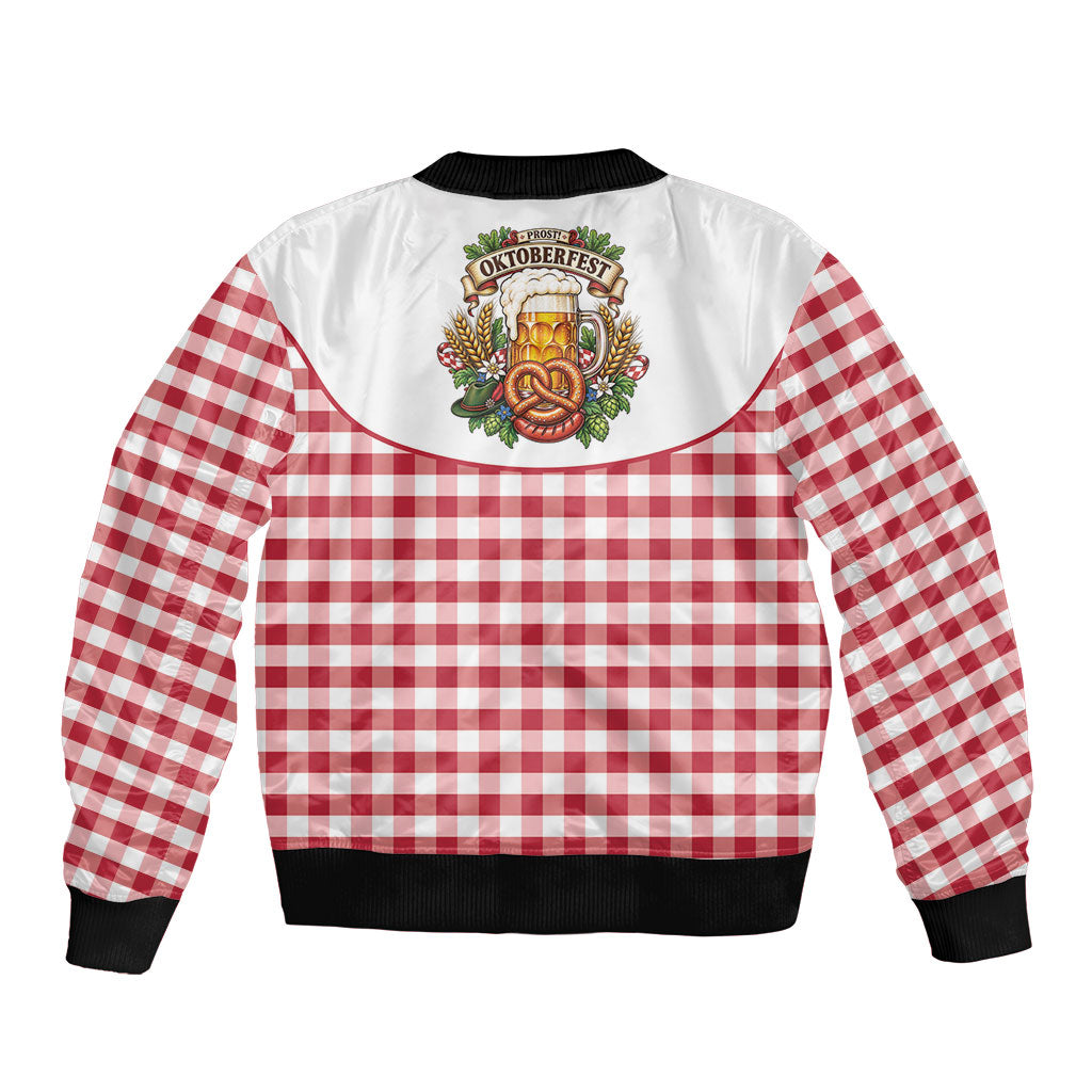 Oktoberfest Bomber Jacket Country Cowboy Style Red Version