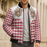 Oktoberfest Bomber Puffer Jacket Country Cowboy Style Red Version