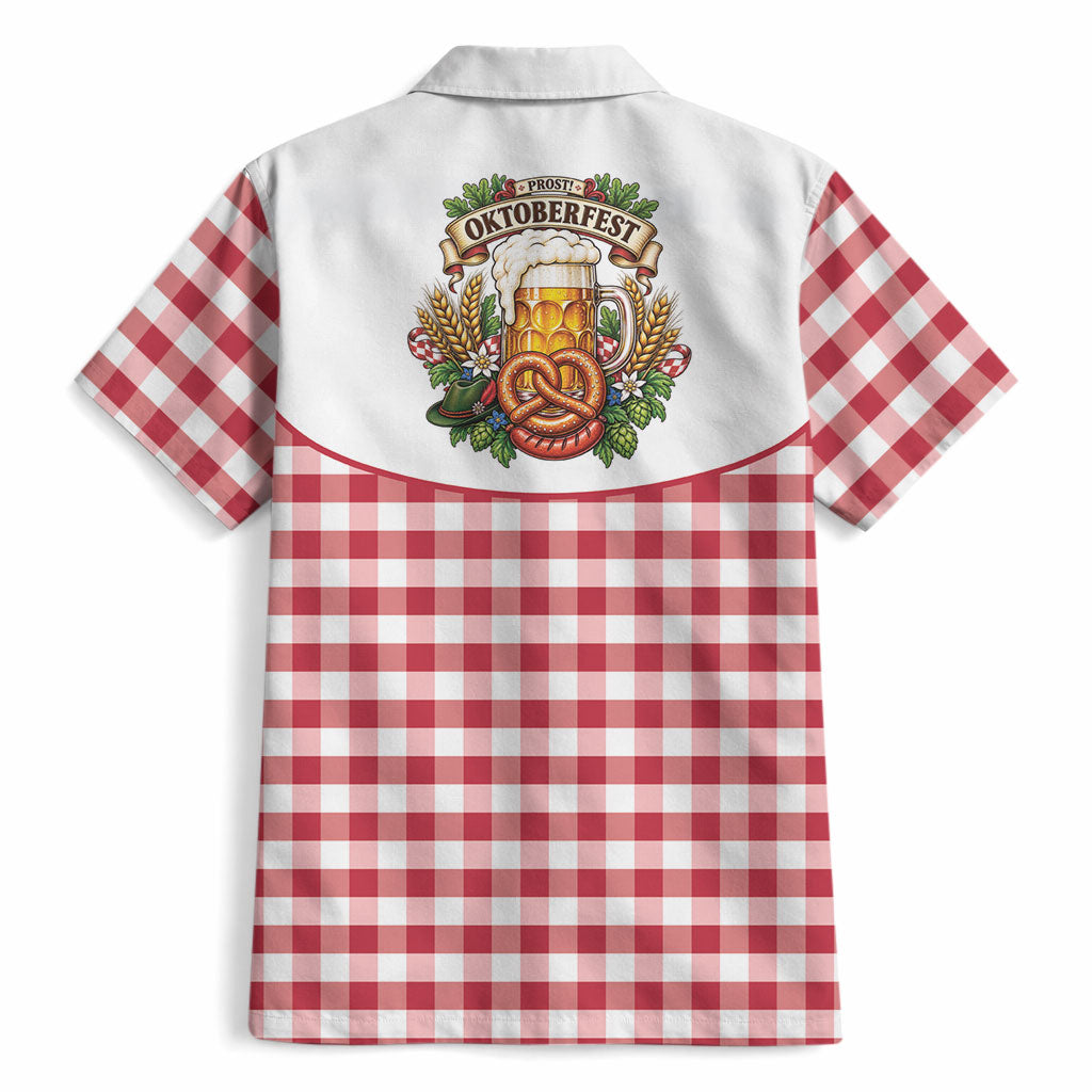 Oktoberfest Hawaiian Shirt Country Cowboy Style Red Version